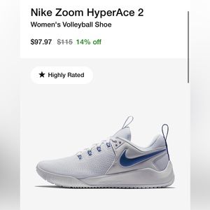 Nike Zoom HyperAce Volleyball shoes, Size 8.5, slightly worn